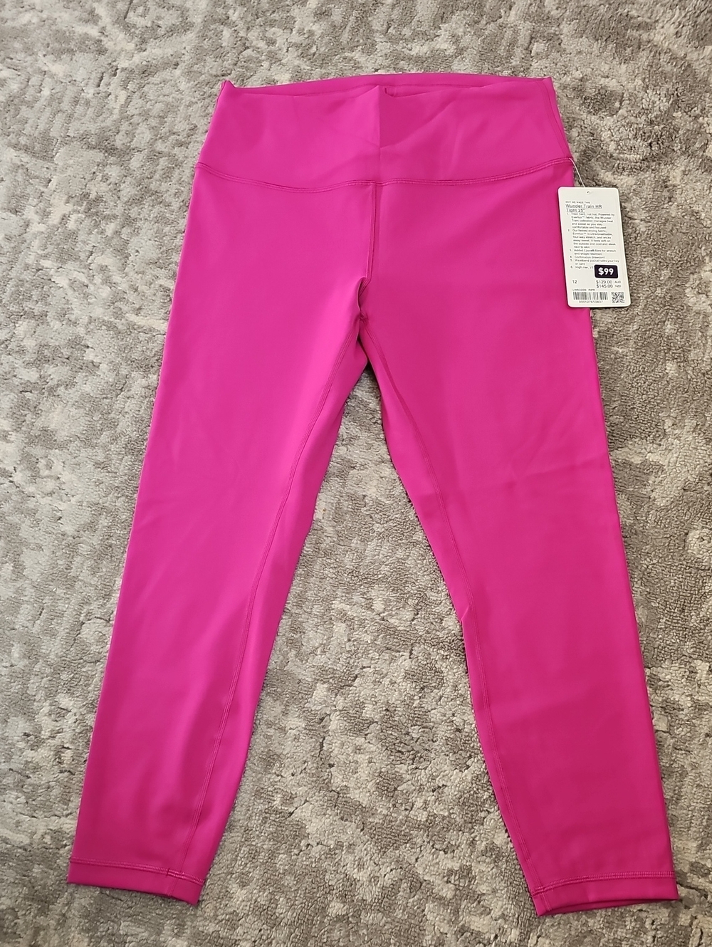 Lululemon Wunder Train HR Tight 25" Ripened Raspberry Size 12